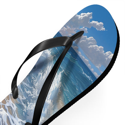 Sand Shore Ocean Waves Flip-Flops