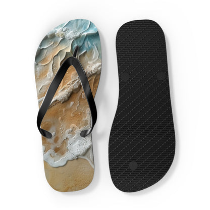 Sand Shore Ocean Waves Flip-Flops