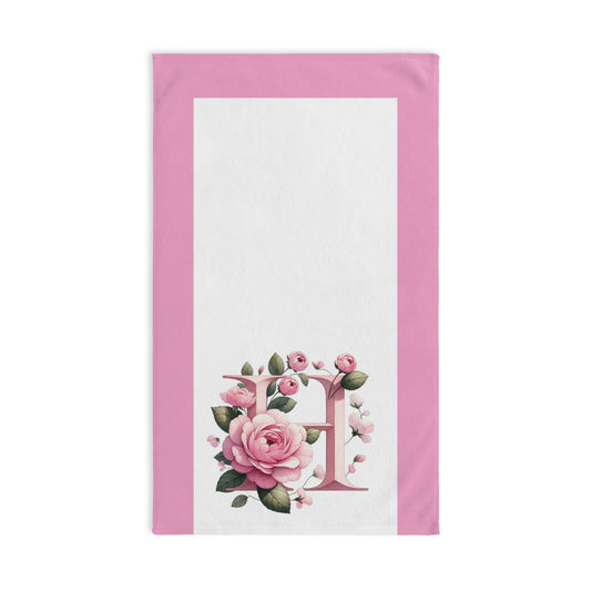 Alphabet Flowers Bathroom Hand Towel