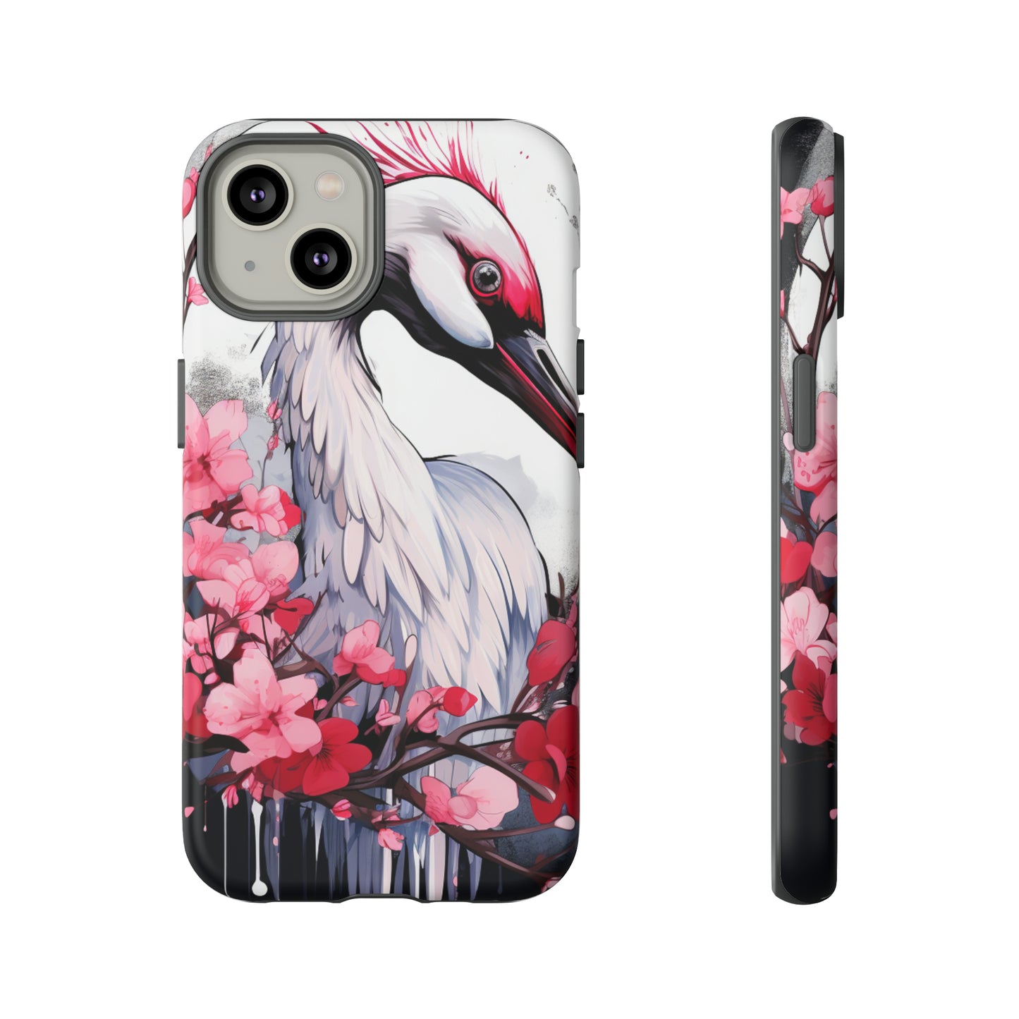 Cranes in Flight: Red-Crowned Crane Phone Case