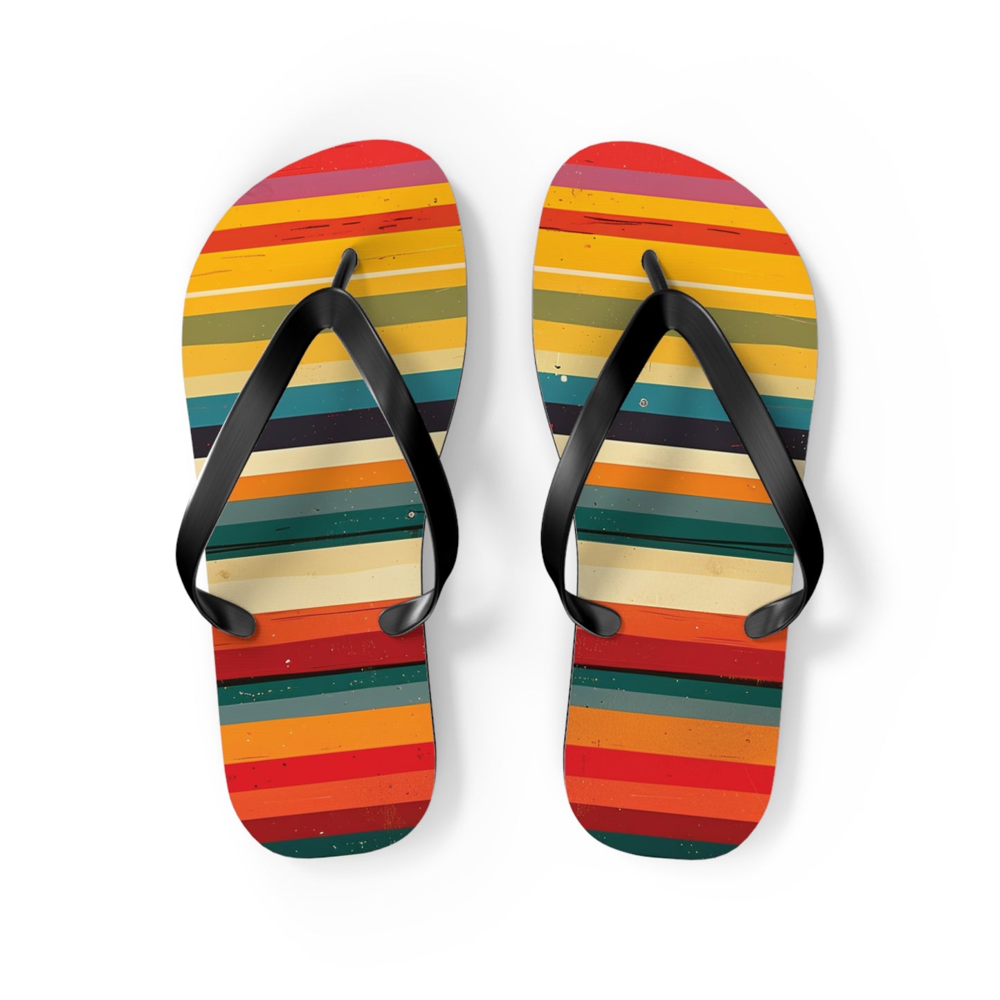 Colorful Stripes  Flip-Flops