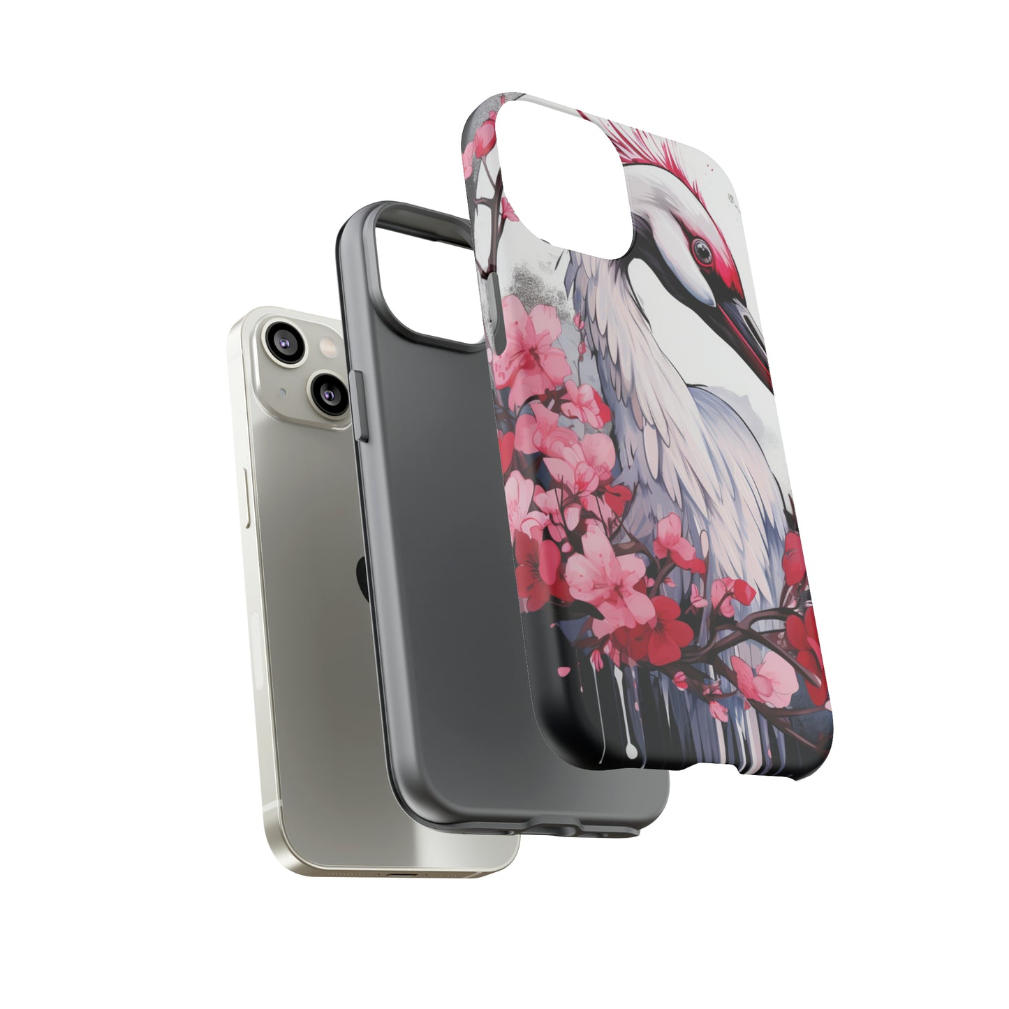 Cranes in Flight: Red-Crowned Crane Phone Case