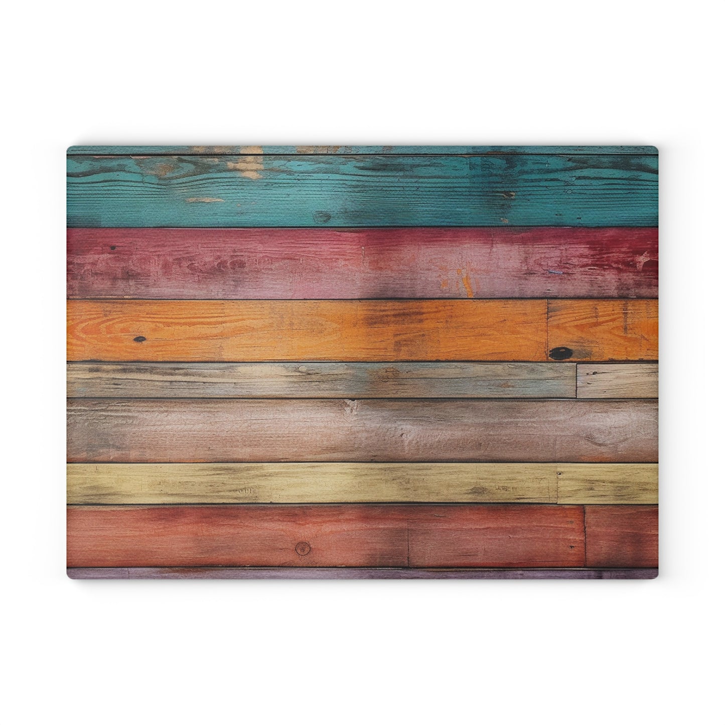 Wooden Print Glass Cutting Board