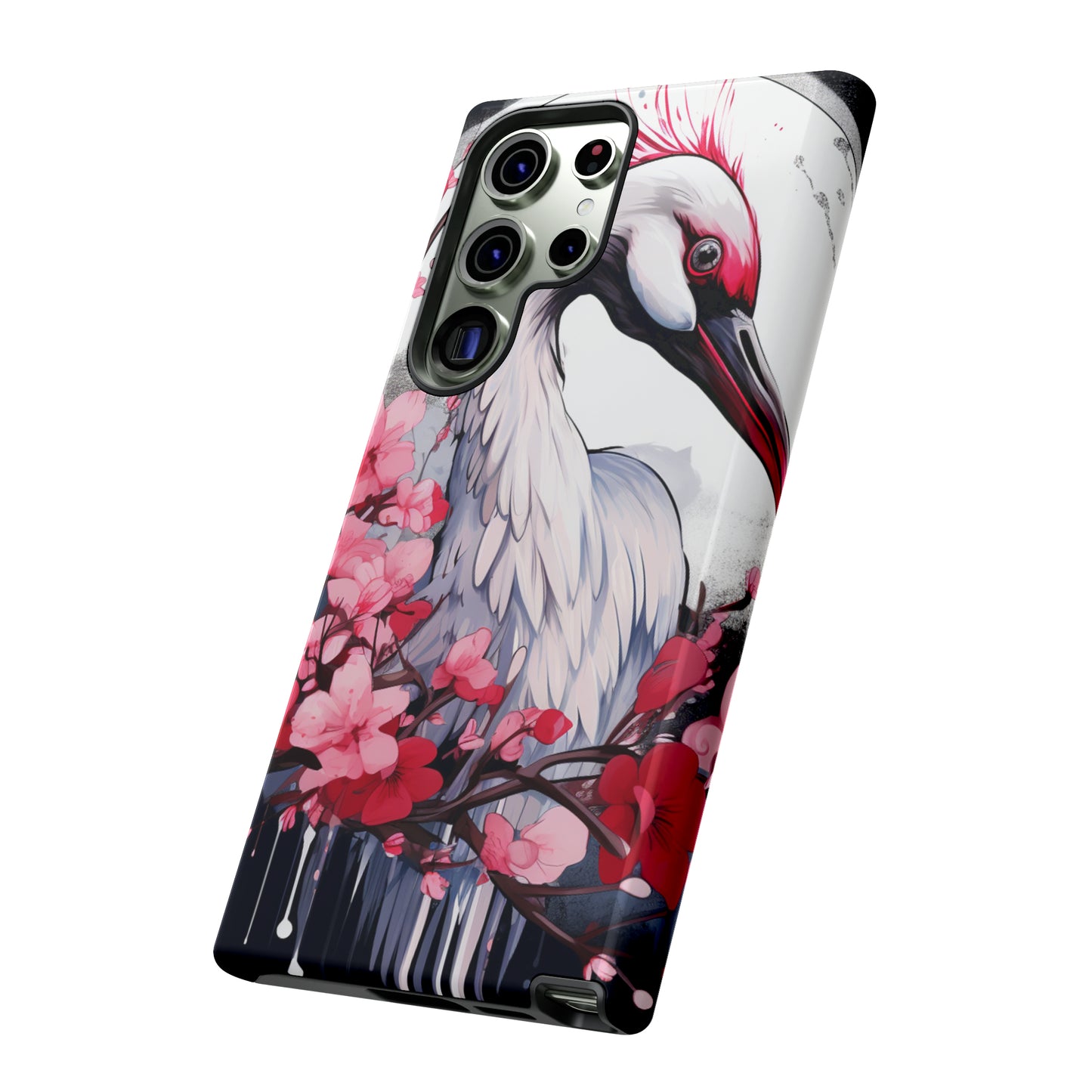 Cranes in Flight: Red-Crowned Crane Phone Case