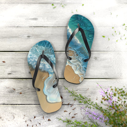 Sand Shore Ocean Waves  Flip-Flops