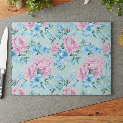 Floral Glass Cutting Board