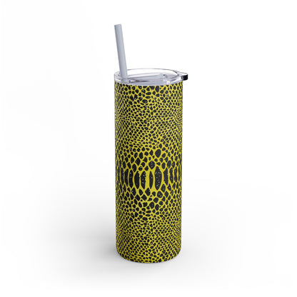 Animal Print Yellow 05 - 20oz Skinny Matte Tumbler