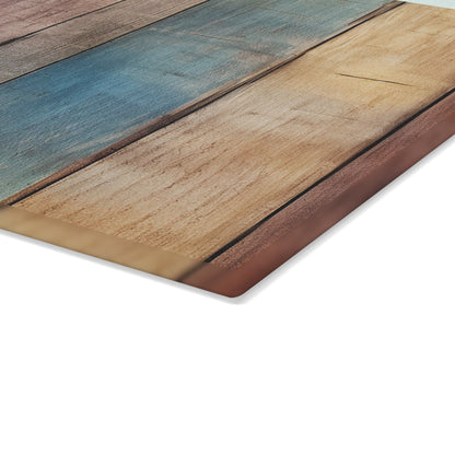 Wooden Print Glass Cutting Board