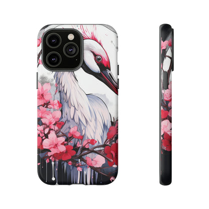 Cranes in Flight: Red-Crowned Crane Phone Case