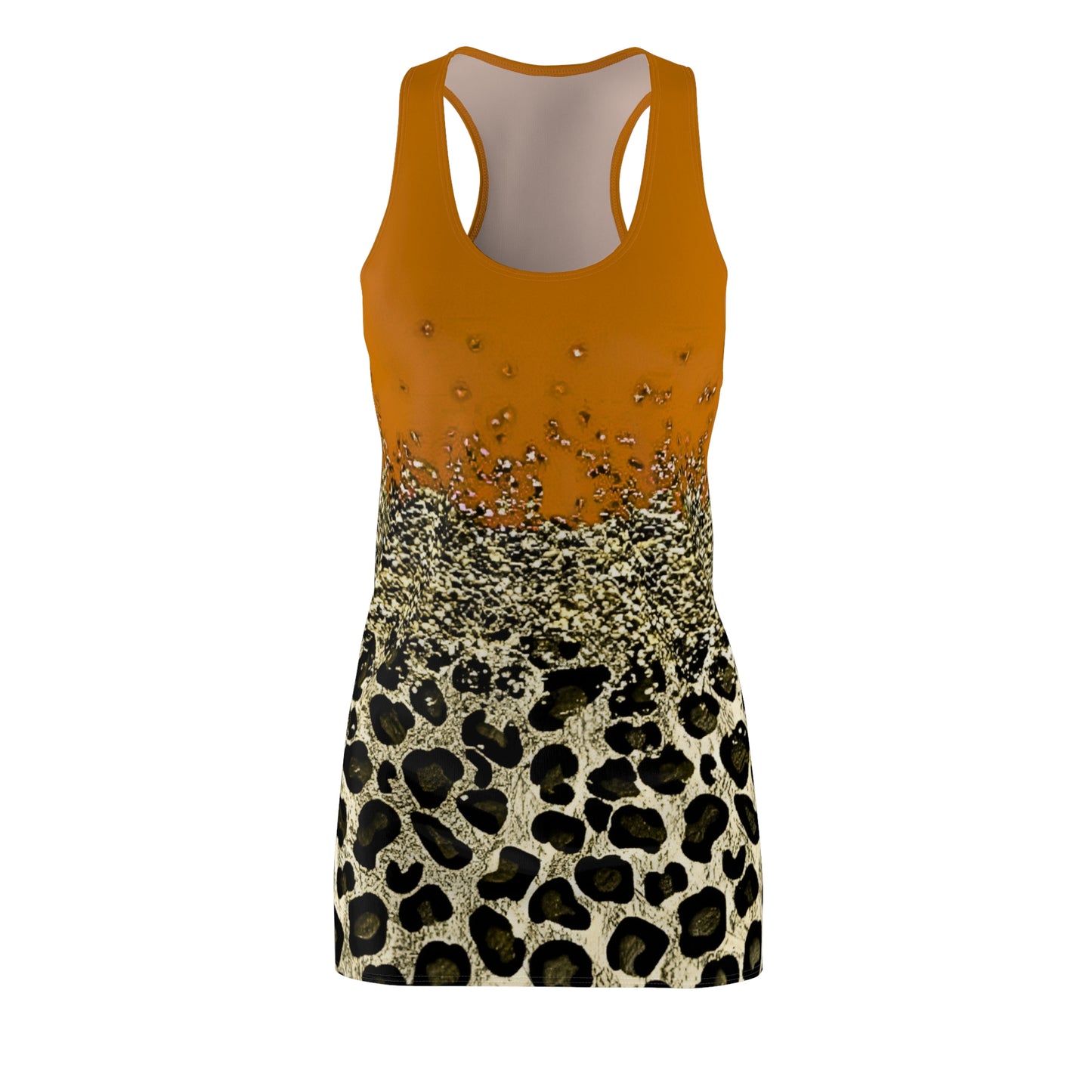 Leopard Pattern Women's Cut & Sew Racerback Dress