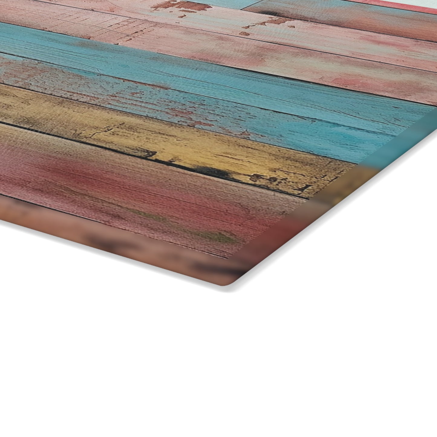 Wooden Print Glass Cutting Board