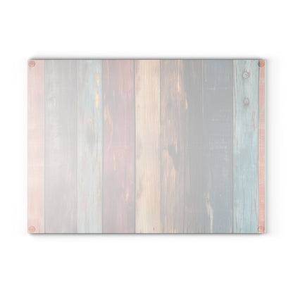 Wooden Print Glass Cutting Board