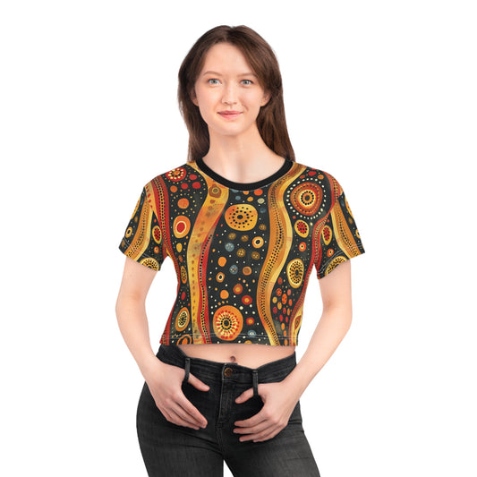 Aboriginal Art (AOP) Crop Tee