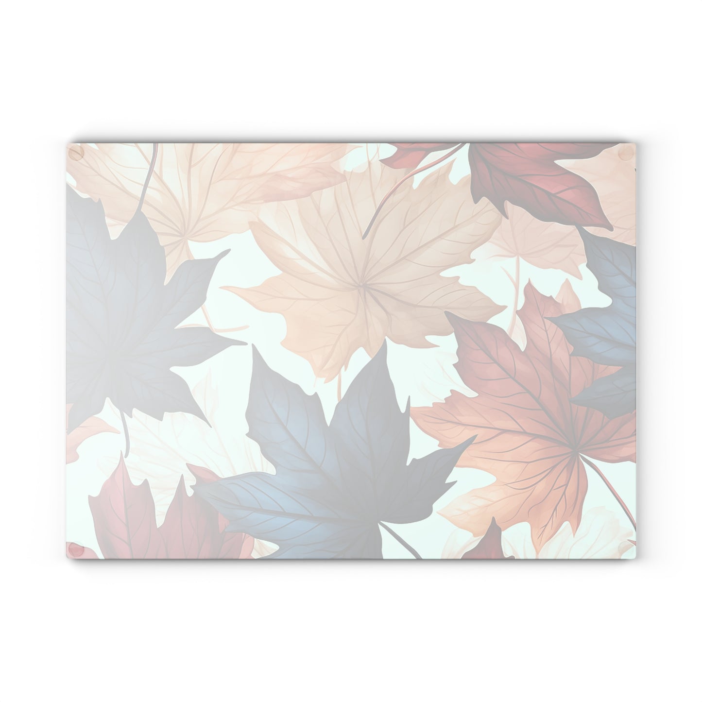 Autumn Floral Glass Cutting Board