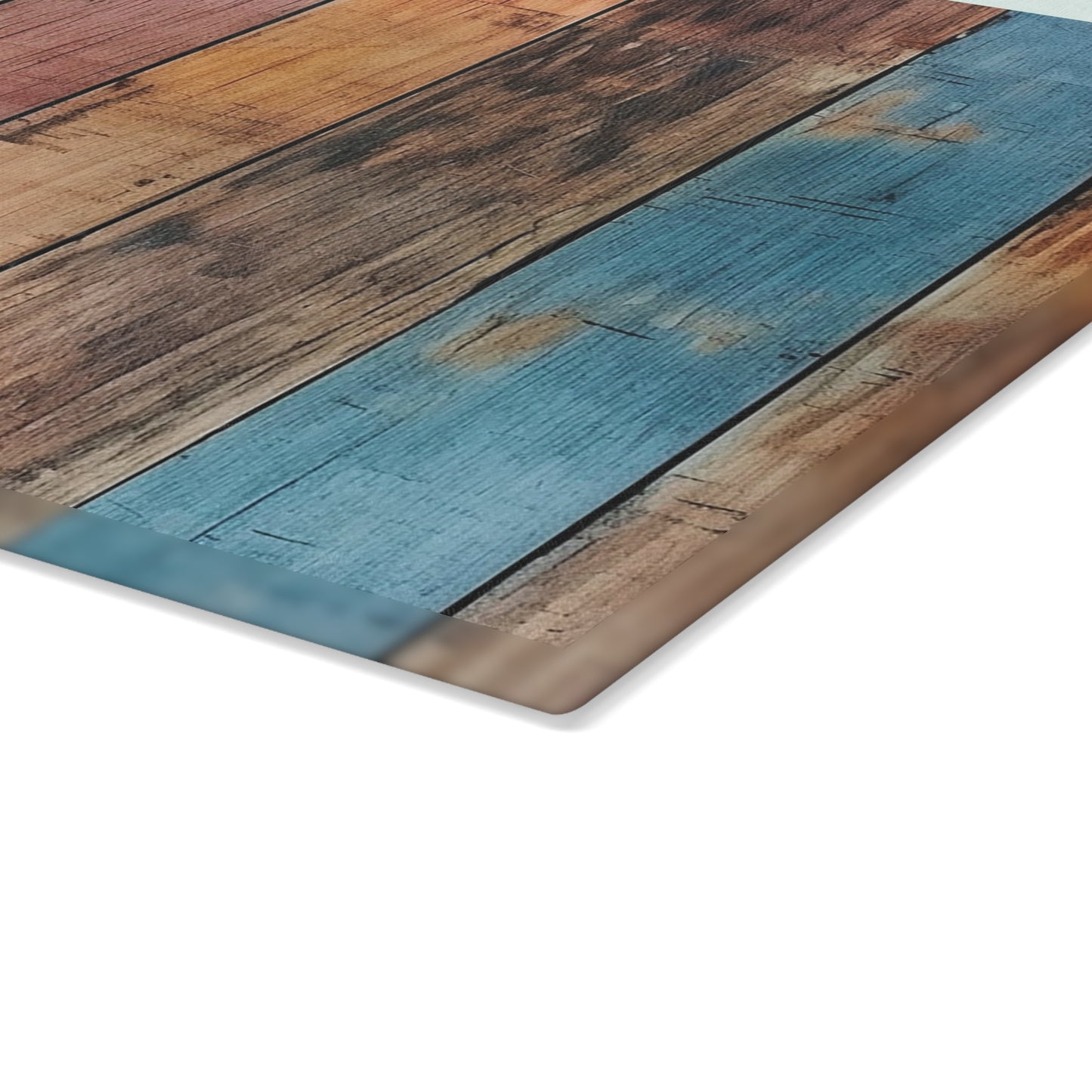 Wooden Print Glass Cutting Board