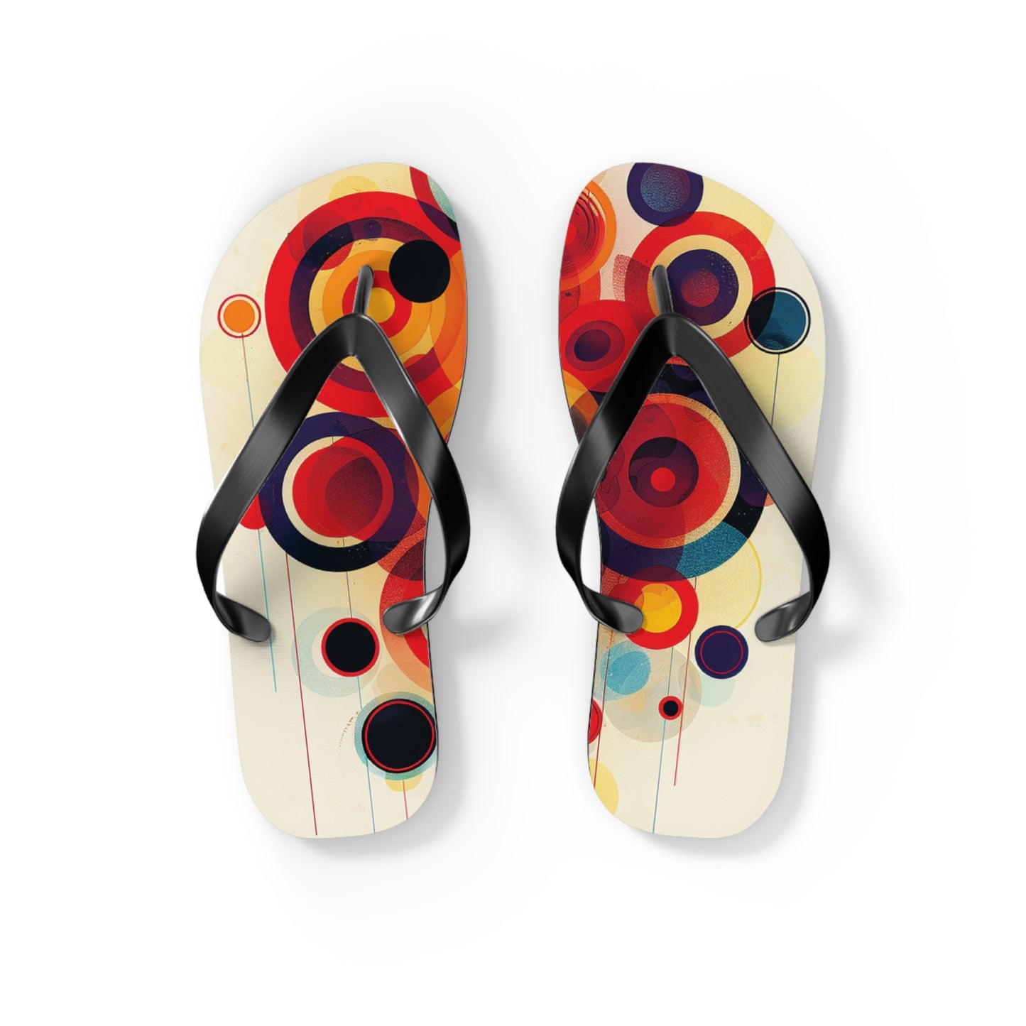 Abstract Decorative Circles  Flip-Flops