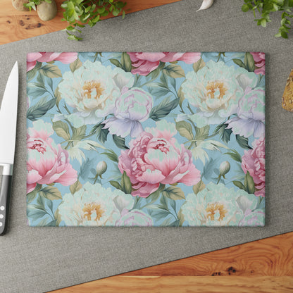 Floral Glass Cutting Board