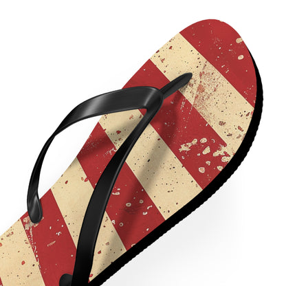 Distressed American Flag Flip-Flops