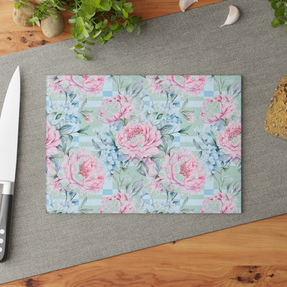 Floral Glass Cutting Board