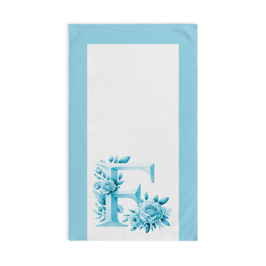 Alphabet Flowers Bathroom Hand Towel