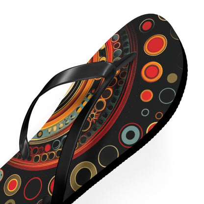 Abstract Decorative Circles  Flip-Flops