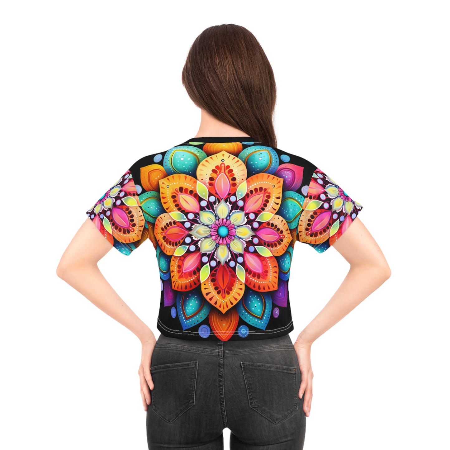 Mandala Art (AOP) Crop Tee