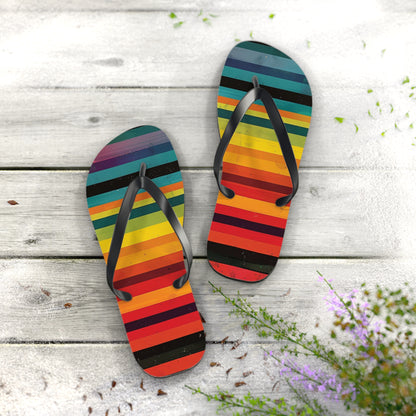 Colorful Stripes  Flip-Flops