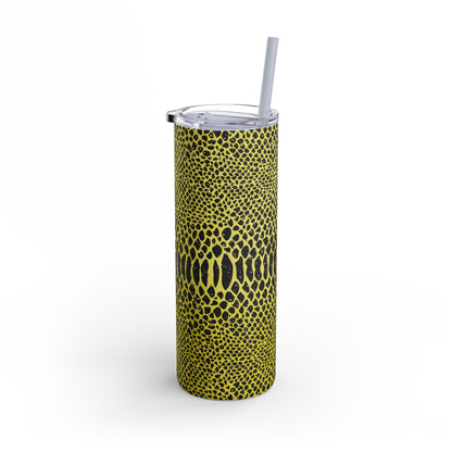 Animal Print Yellow 05 - 20oz Skinny Matte Tumbler