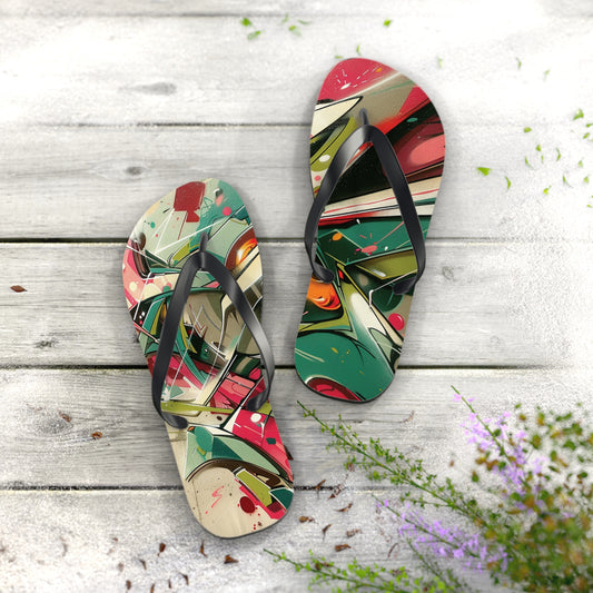 Graffiti Theme Flip-Flops