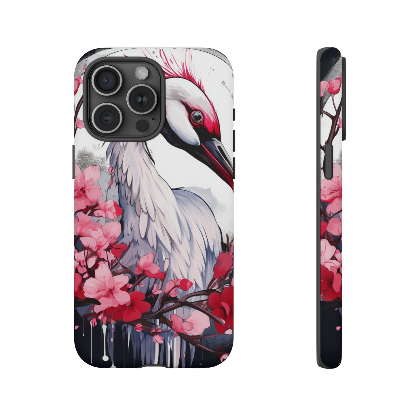 Cranes in Flight: Red-Crowned Crane Phone Case