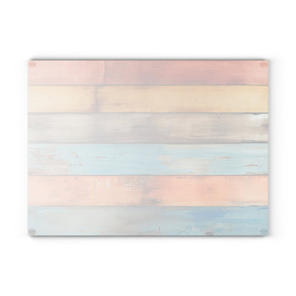 Wooden Print Glass Cutting Board