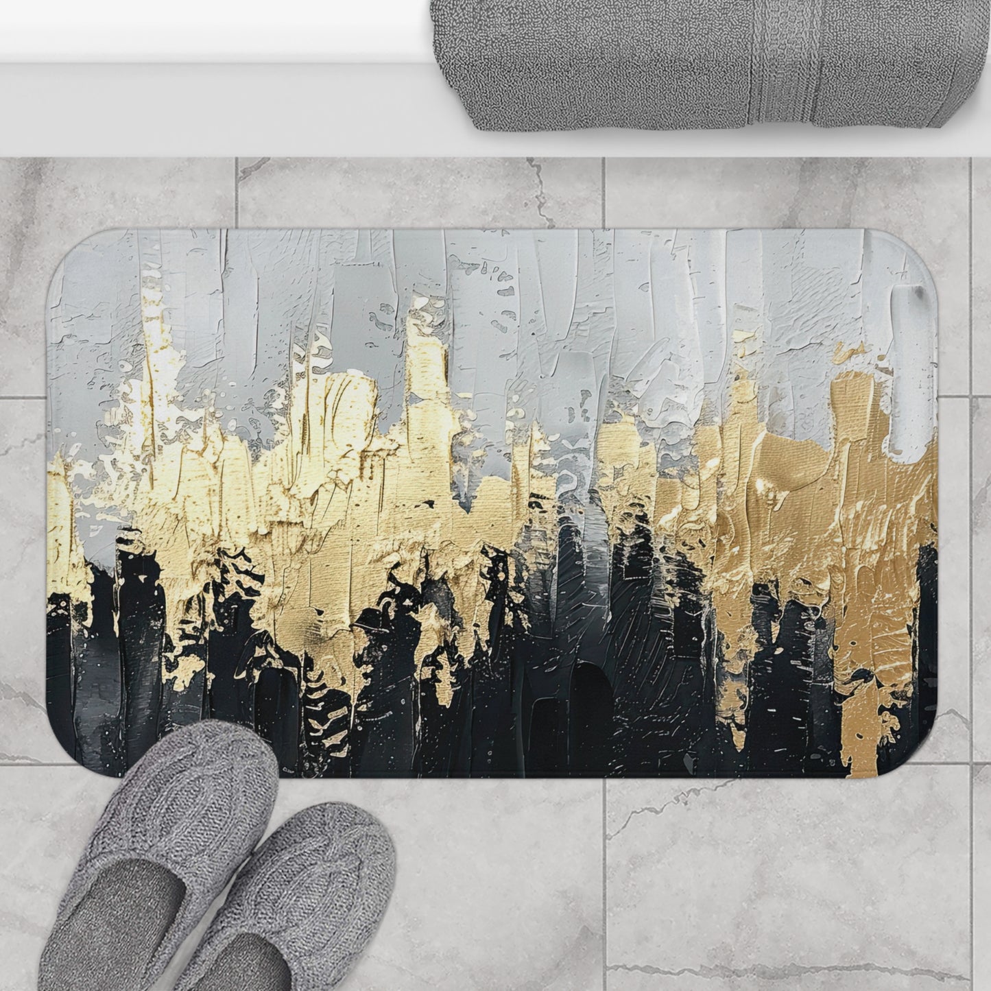 Abstract Print Bath Mat