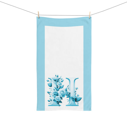 Alphabet Flowers Bathroom Hand Towel