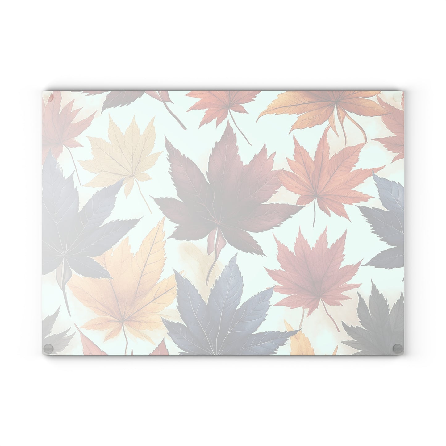 Autumn Floral Glass Cutting Board