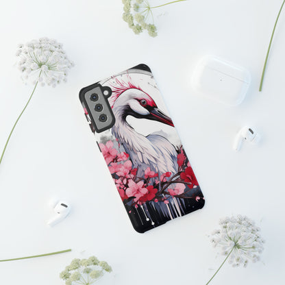 Cranes in Flight: Red-Crowned Crane Phone Case