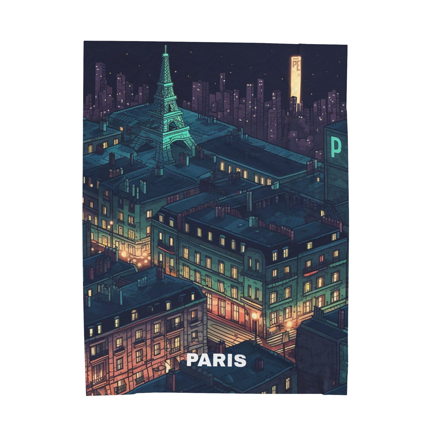 Paris Velveteen Plush Blanket