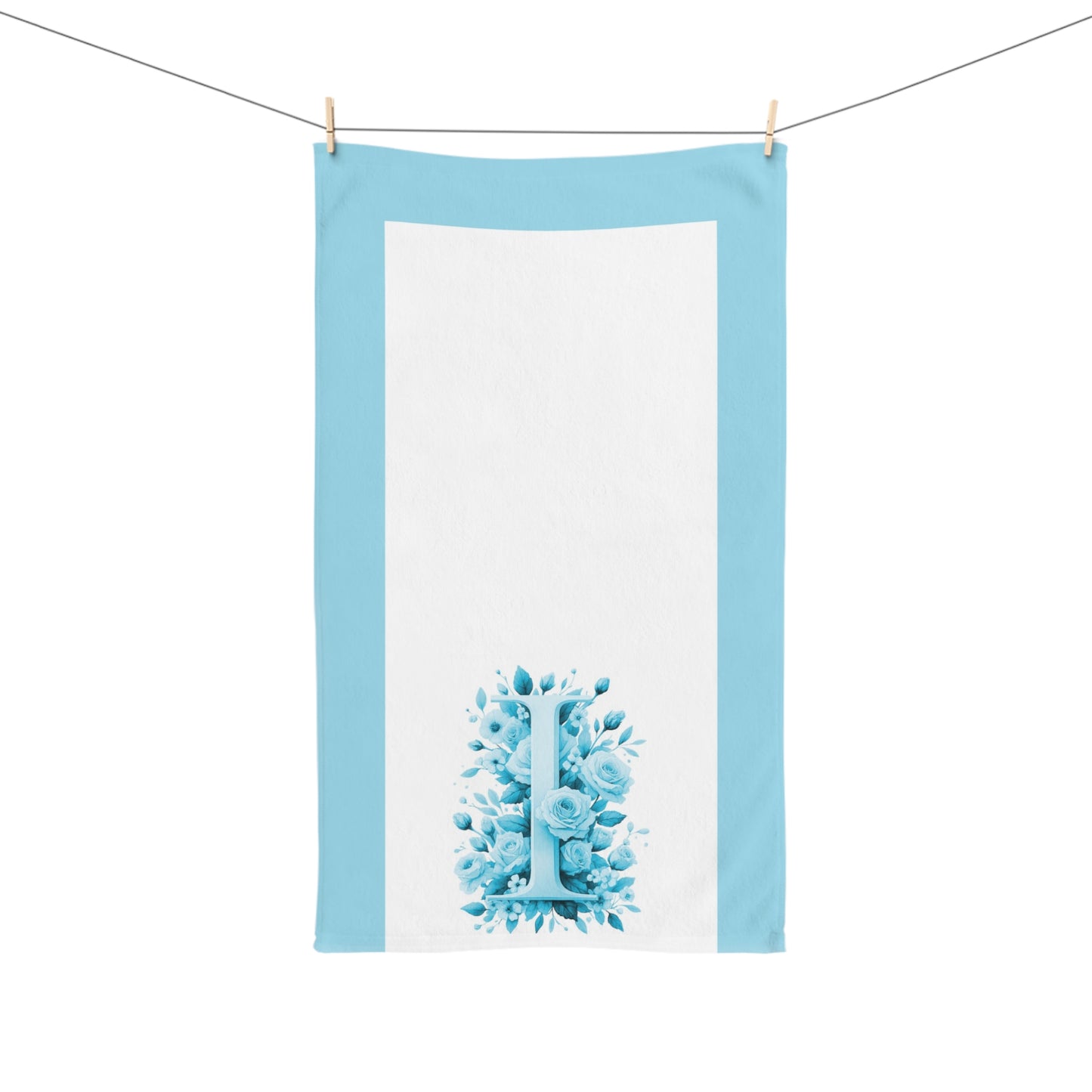 Alphabet Flowers Bathroom Hand Towel