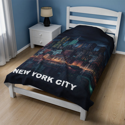 New York Velveteen Plush Blanket