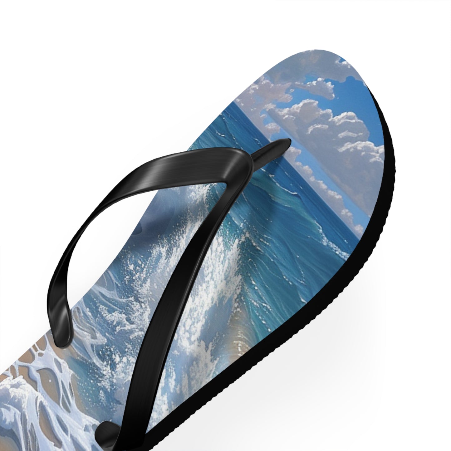 Sand Shore Ocean Waves Flip-Flops