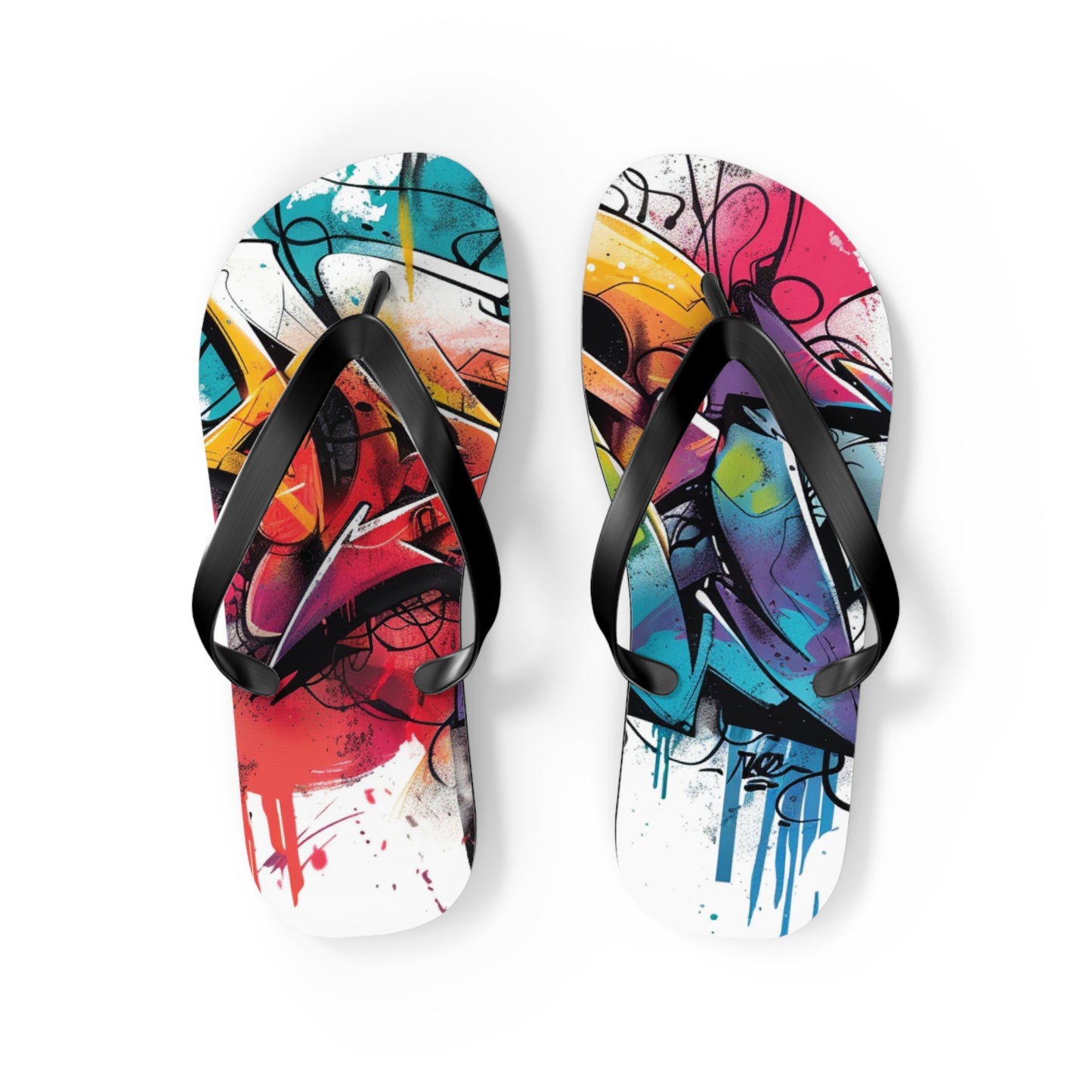 Graffiti Theme Flip-Flops