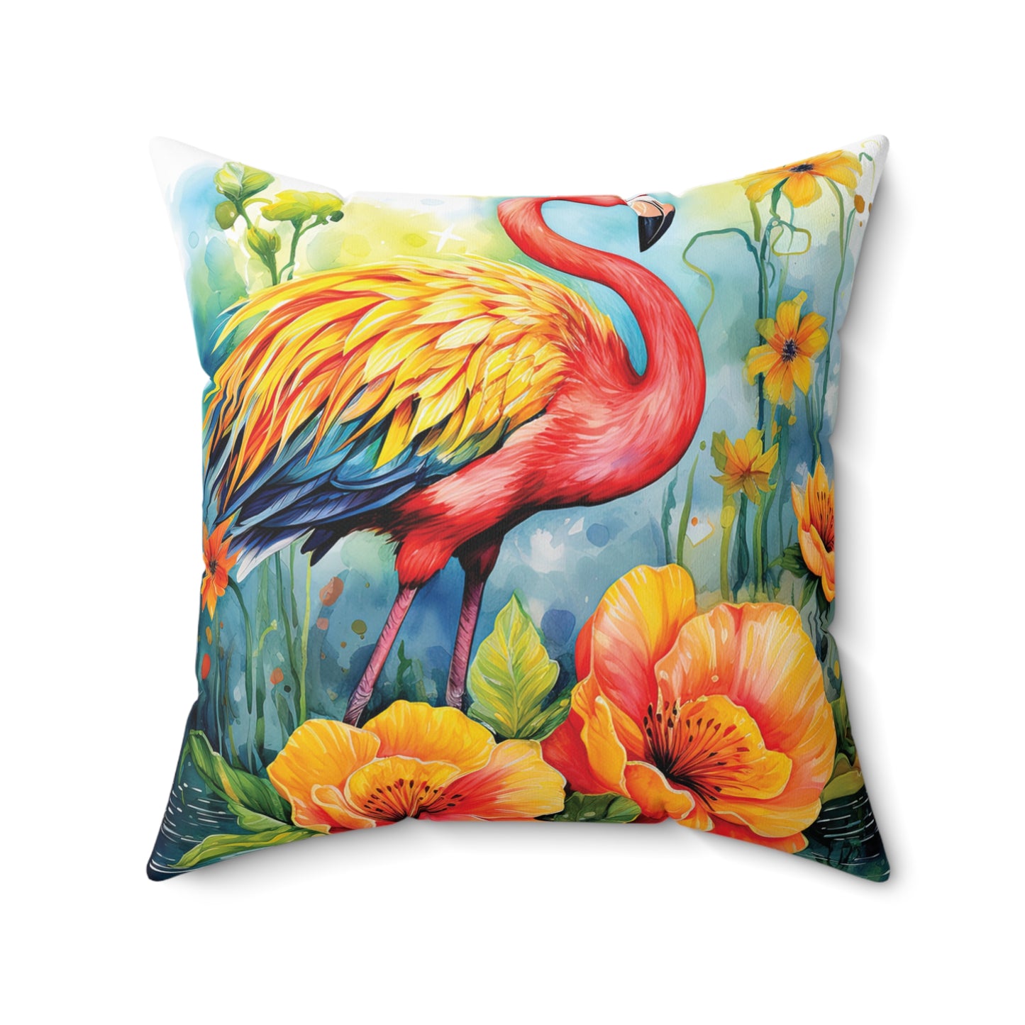 Animals Print Spun Polyester Square Pillow