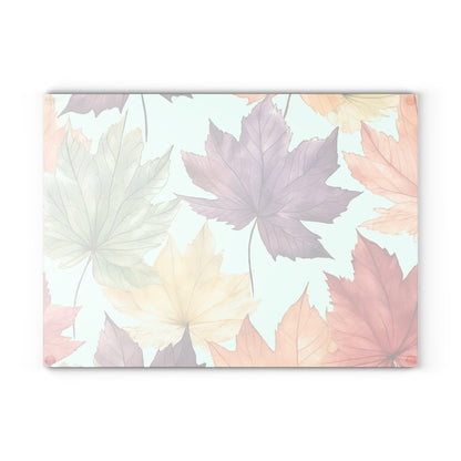 Autumn Floral Glass Cutting Board