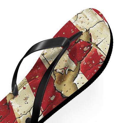 Distressed American Flag Flip-Flops