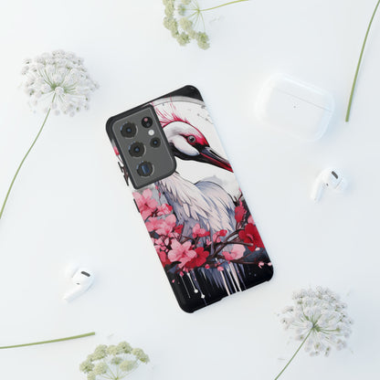 Cranes in Flight: Red-Crowned Crane Phone Case