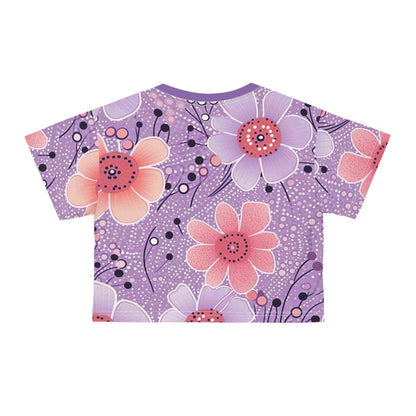 Aboriginal Flower Pattern (AOP) Crop Tee