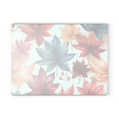 Autumn Floral Glass Cutting Board