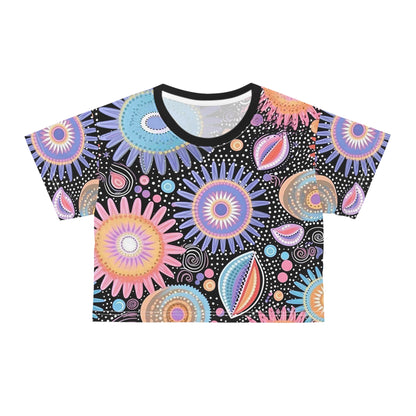 Aboriginal Flower Pattern (AOP) Crop Tee