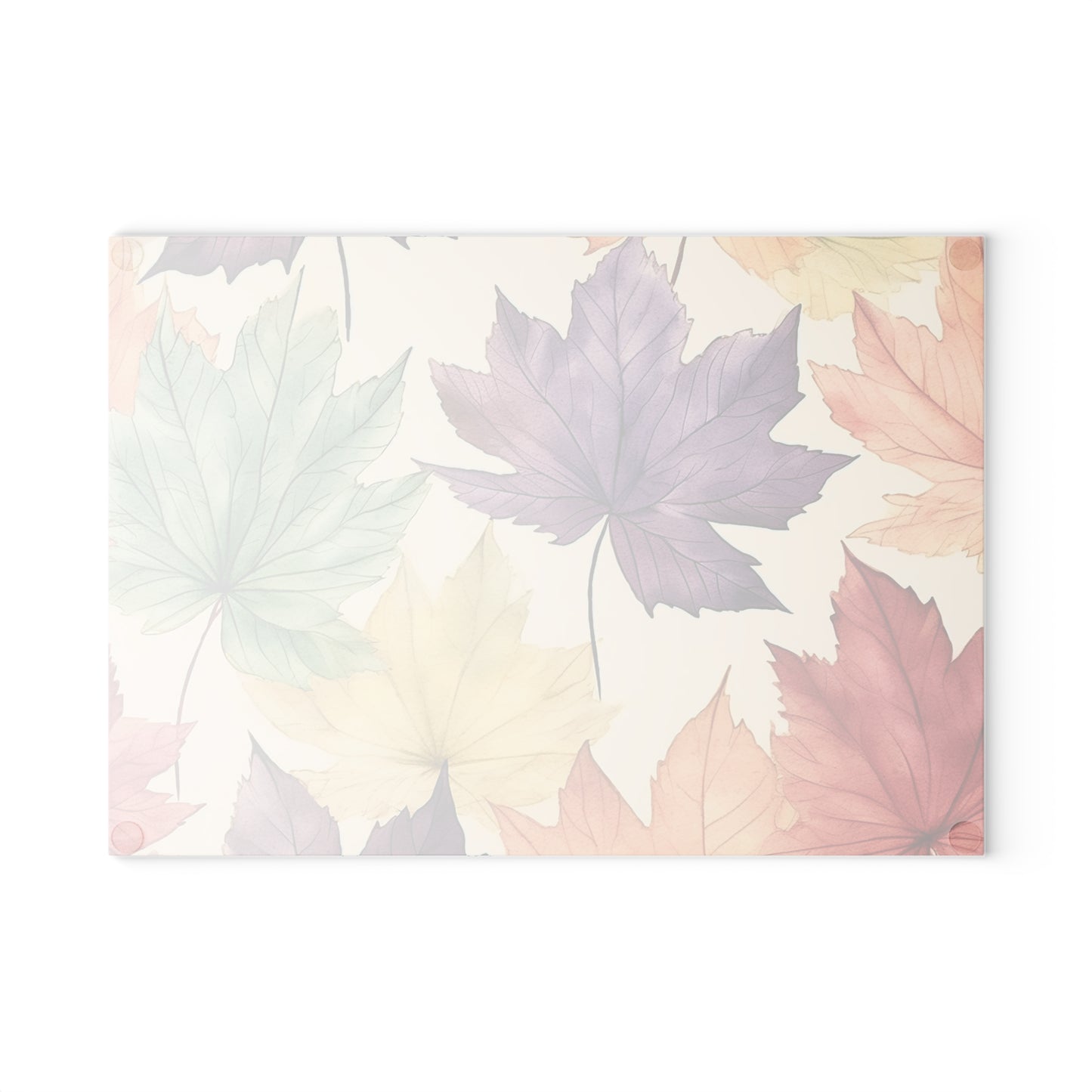 Autumn Floral Glass Cutting Board