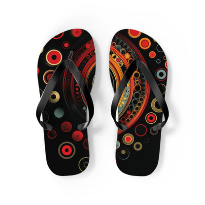 Abstract Decorative Circles  Flip-Flops