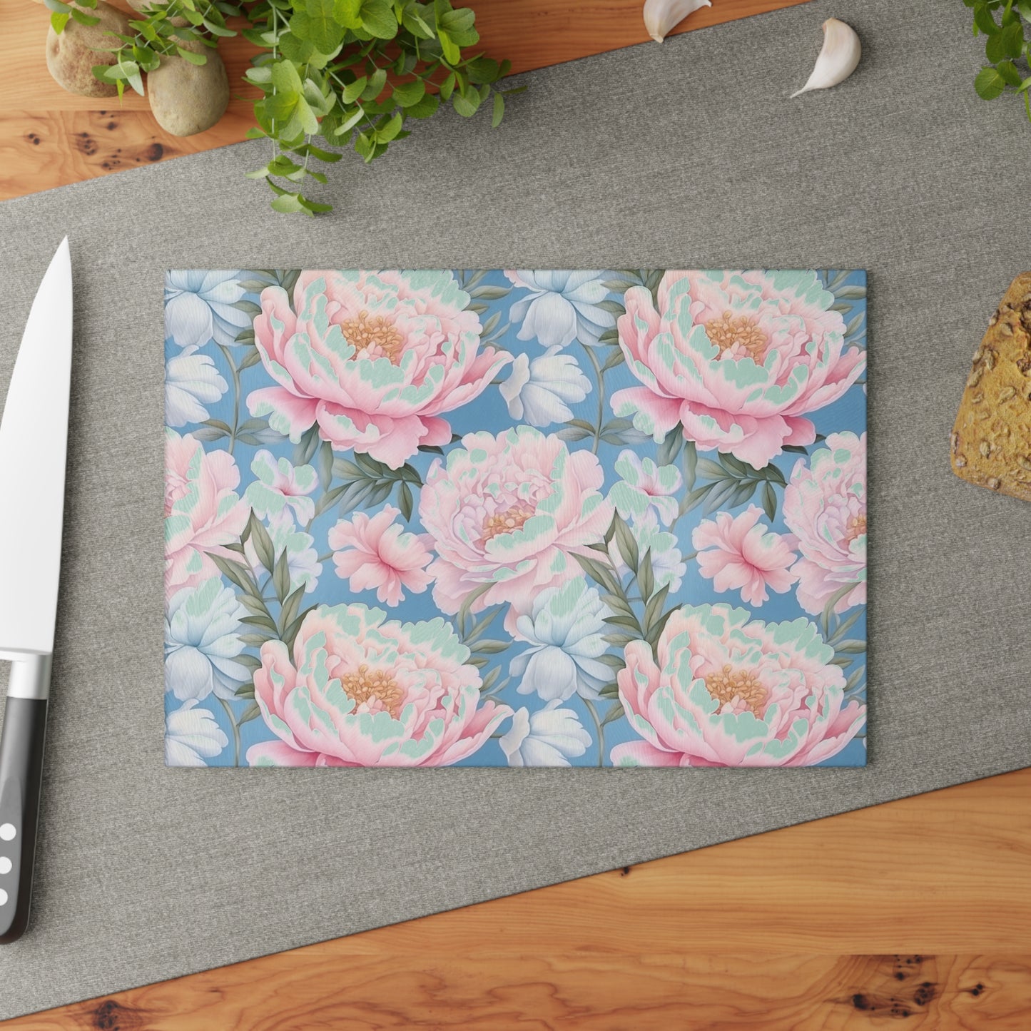 Floral Glass Cutting Board